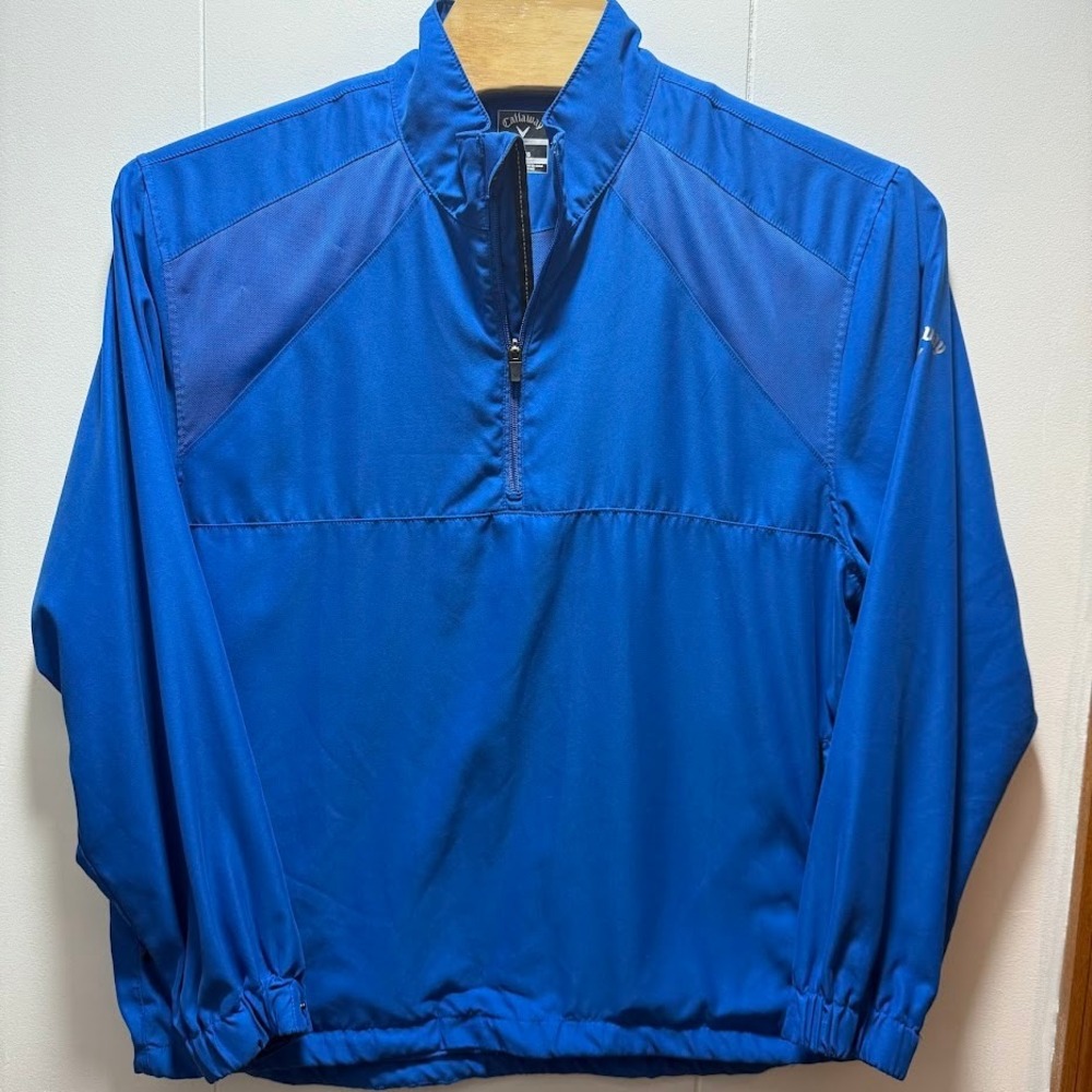 Callaway Mens Blue Golf 1/4 Zip Pullover Jacket XL‎ Lightweight Performance